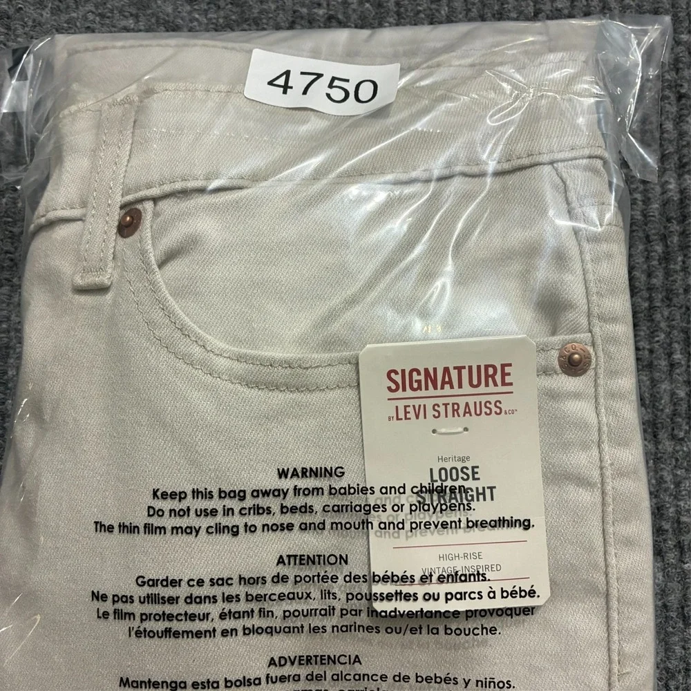 Levi's Signature Heritage High Rise Loose Straight Jeans Womens 18 Vintage Style